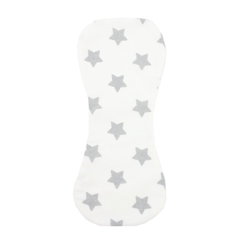Protectie anti-regurgitare, alba cu stelute gri, 45x19cm