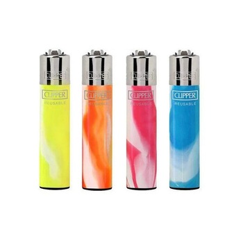 Set colectie brichete Clipper seria fluo nebula 4 bucati Set colectie brichete Clipper seria fluo nebula 4 bucati
