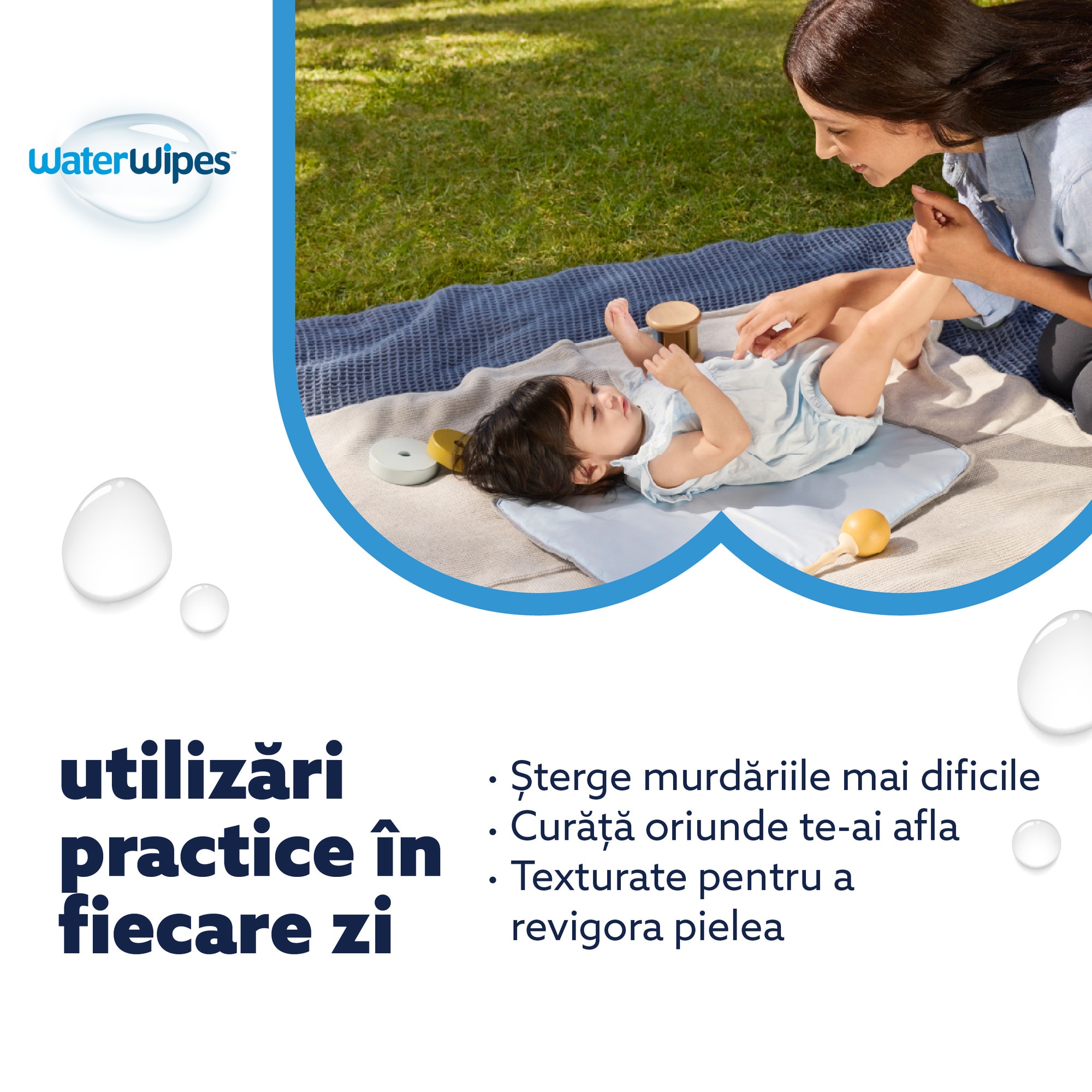 Servetele umede Water Wipes, 12 pachete x 60 buc, 720 buc - eMAG.ro