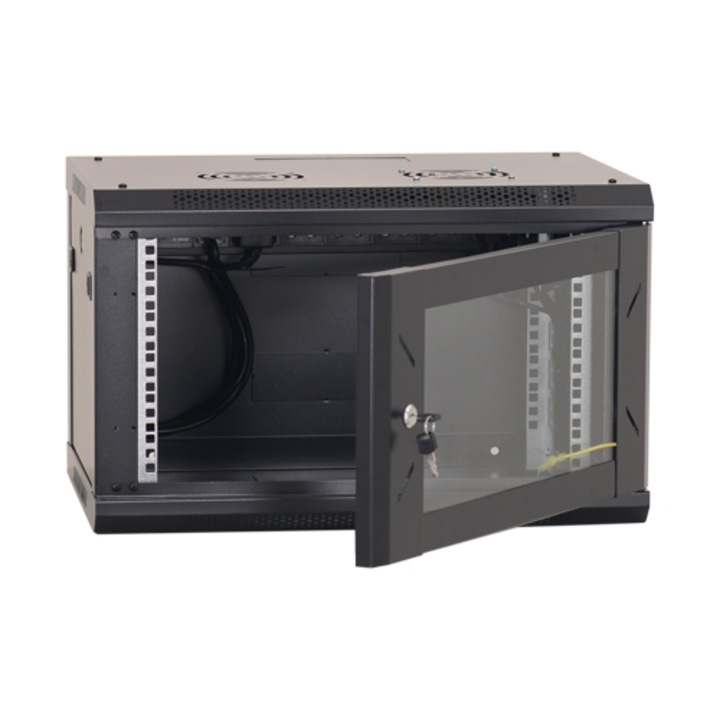 Fali állvány 6U 19', fekete - ASYTECH Networking ASY-6U-6060W