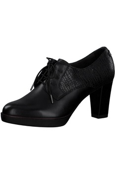 Pantofi dama, Tamaris, Middle Heels Casual Struct, Piele naturala, Negru Pantofi dama, Tamaris, Middle Heels Casual Struct, Piele naturala, Negru