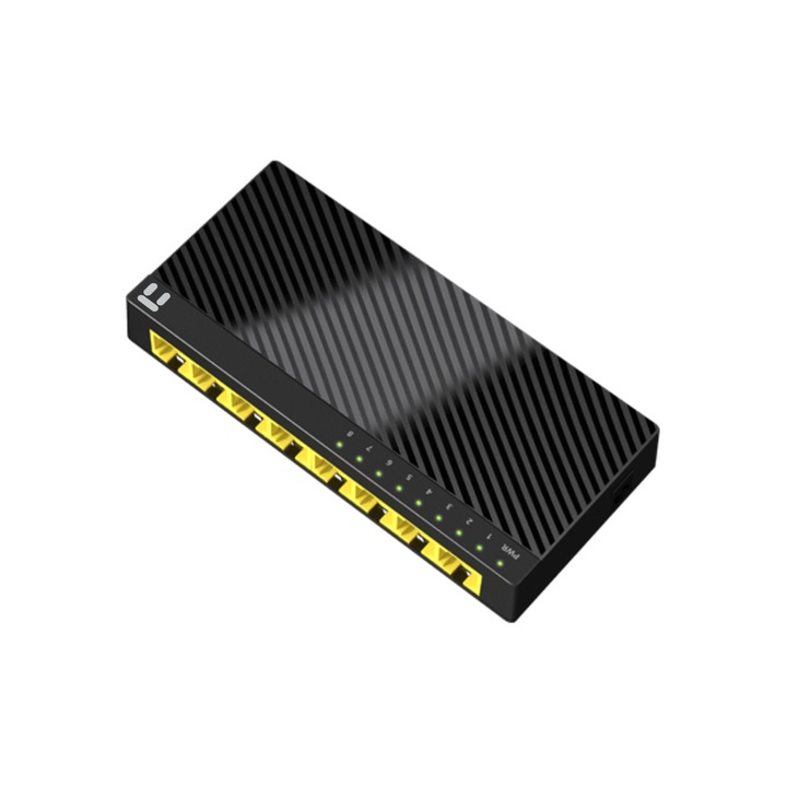 Суич Stonet ST3108GC Гигабитов с 8 RJ45 порта с автоматично договаряне 10/100/1000Mbps