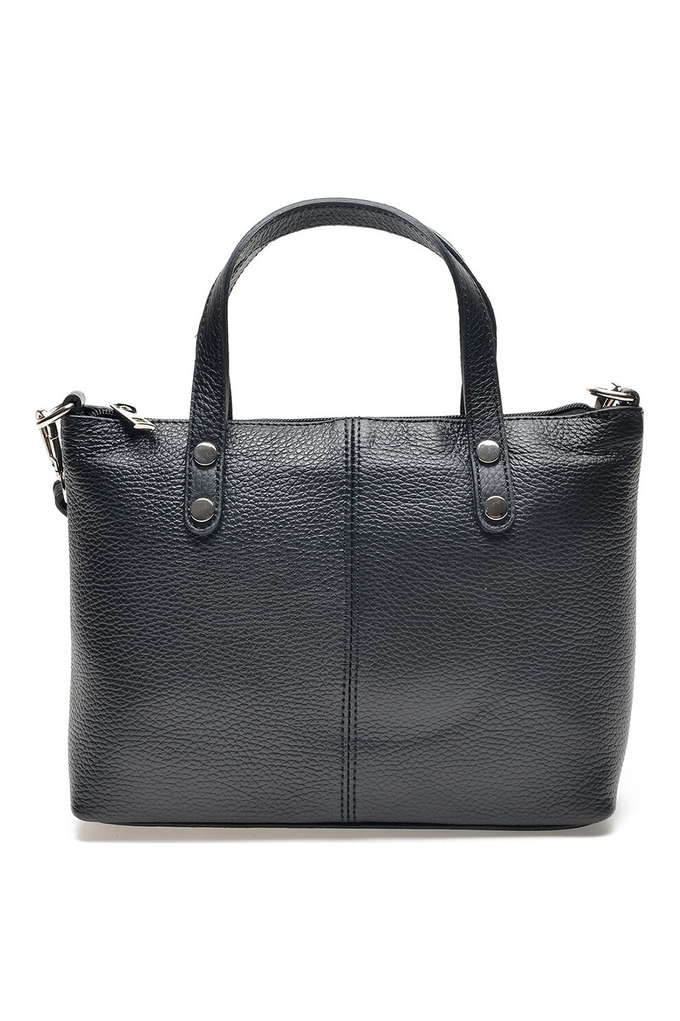 Isabella Rhea, Geanta tote de piele cu bareta detasabila, Negru