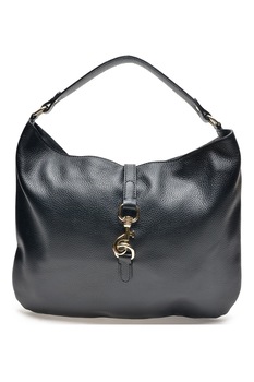 Isabella Rhea, Geanta hobo de piele cu inchidere cu clema glisanta, Negru Isabella Rhea, Geanta hobo de piele cu inchidere cu clema glisanta, Negru