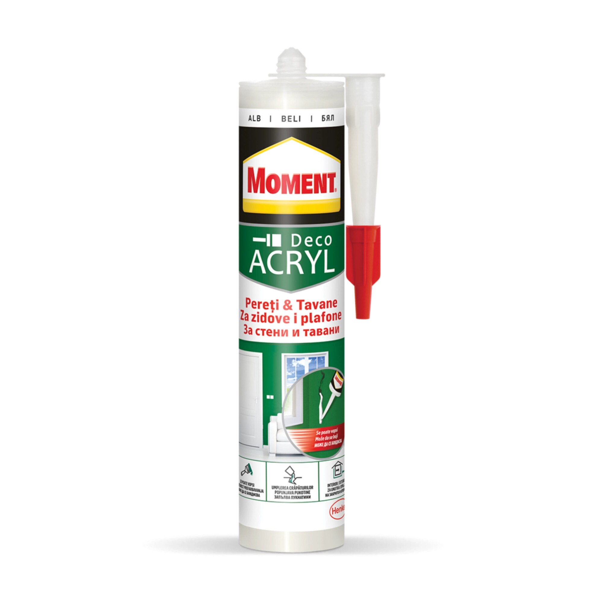 Etansant acrilic pereti si tavane, Moment, alb, 280ml