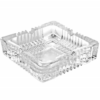 Scrumiera uriasa Pufo Elegance din sticla, 15 cm, patrata Scrumiera uriasa Pufo Elegance din sticla, 15 cm, patrata