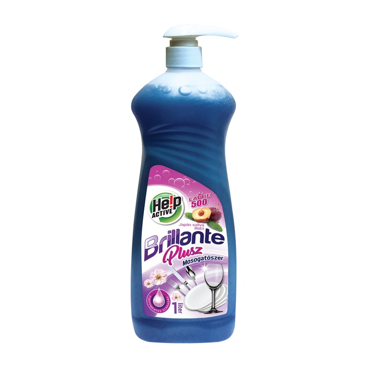 Help Active Brillante Plusz Japánszilvás illatú Mosogatószer, 1 Liter