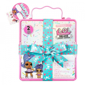 Pachet LOL Surprise, Deluxe Present Surprise cu 2 Papusi, S2 Pachet LOL Surprise, Deluxe Present Surprise cu 2 Papusi, S2