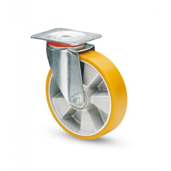 Roata pivotanta, din poliuretan, fara frana, 125 mm, 130 kg Roata pivotanta, din poliuretan, fara frana, 125 mm, 130 kg