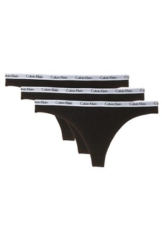 Set 3 perechi chiloti tanga dama Calvin Klein, negri, M Set 3 perechi chiloti tanga dama Calvin Klein, negri, M