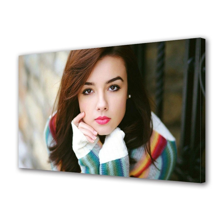 Tablou Canvas Fosforescent, Luminos in Intuneric, Premium, Art Star, Inocenta tomnatica, Sexy, Erotic Senzual, Panza pe cadru de lemn, Decoratiuni Moderne pentru Casa, 20 x 30 cm