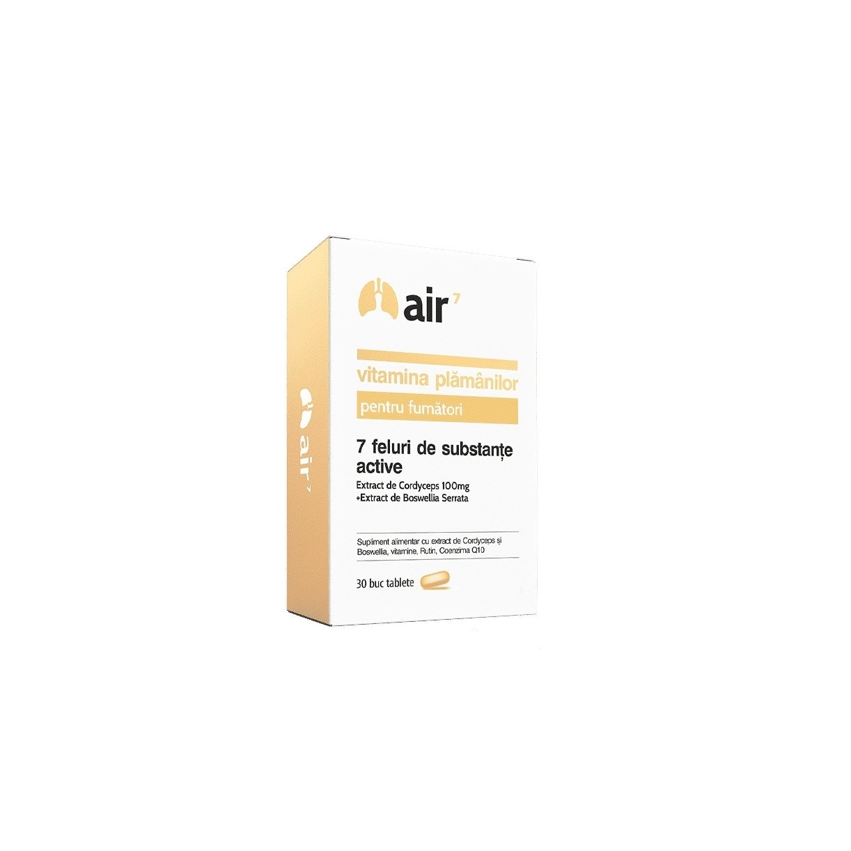 Air7 Vitamina plamanilor pentru fumatori 30 comprimate supliment alimentar