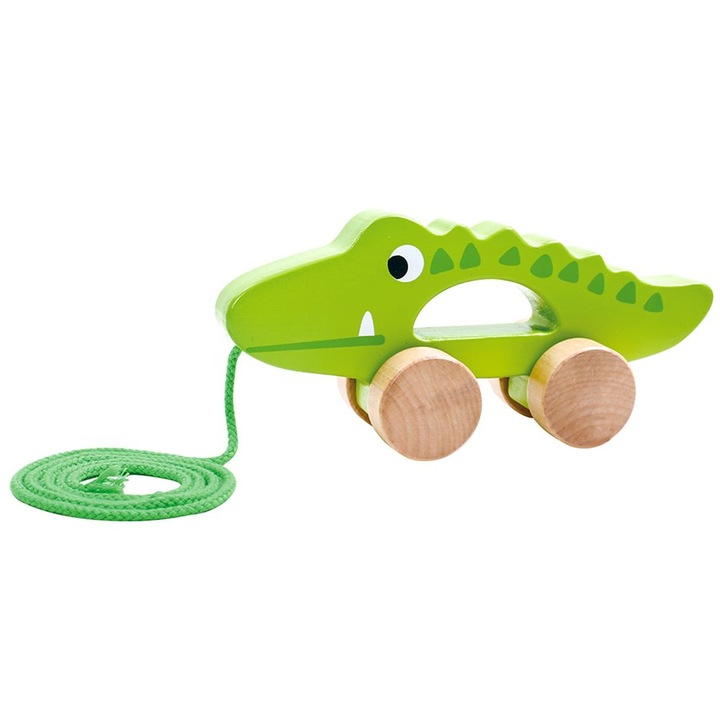 Дървена играчка за дърпане Tooky Toy, Крокодил