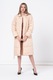 Missguided, Hosszú könnyű súlyú télikabát levehető derékkötővel, Krémszín, 12