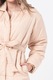 Missguided, Hosszú könnyű súlyú télikabát levehető derékkötővel, Krémszín, 12