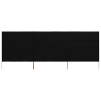 Paravan anti-vant cu 3 panouri, negru, 400 x 120 cm, textil Paravan anti-vant cu 3 panouri, negru, 400 x 120 cm, textil