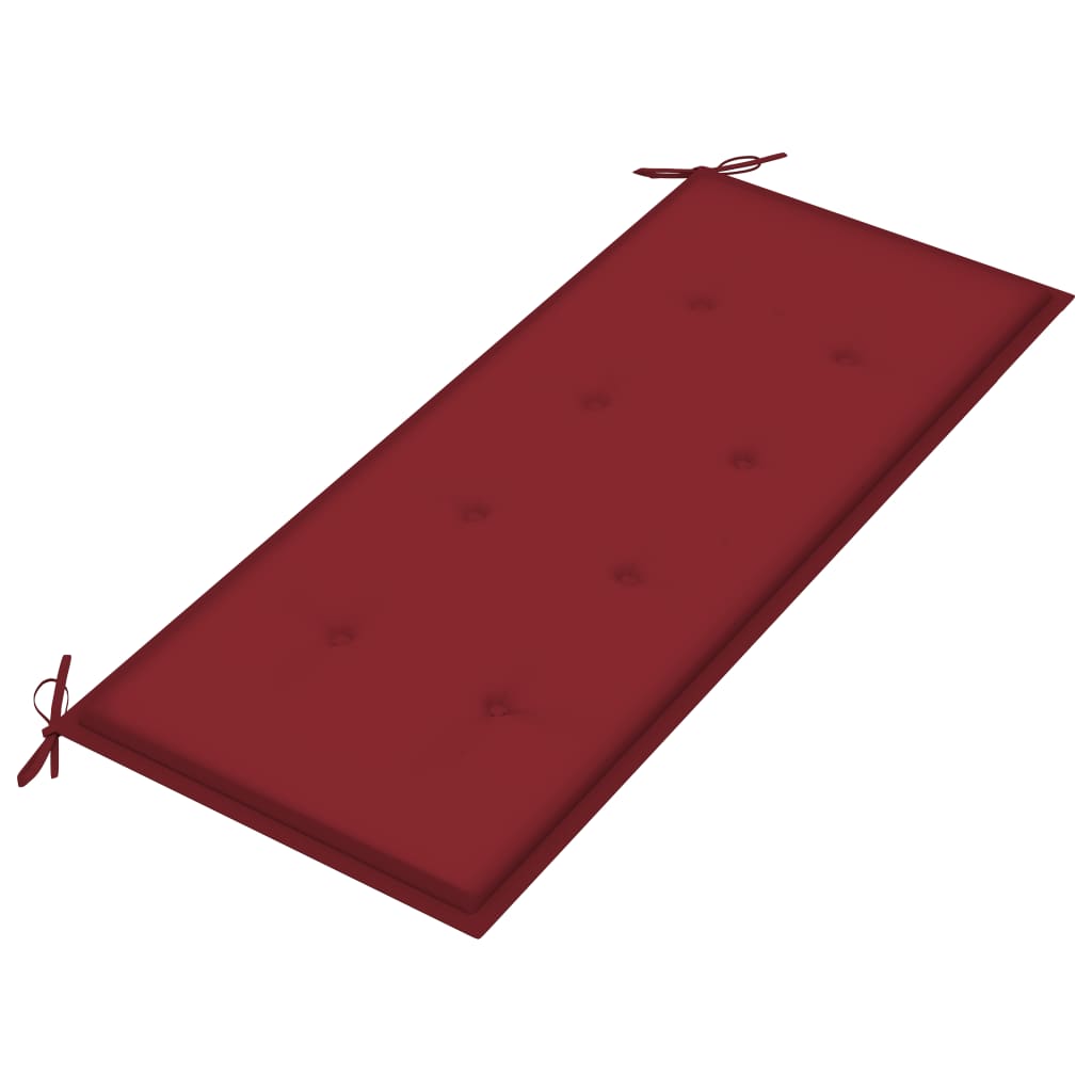 Perna pentru banca de gradina, rosu vin, 120x50x4 cm, textil 314080