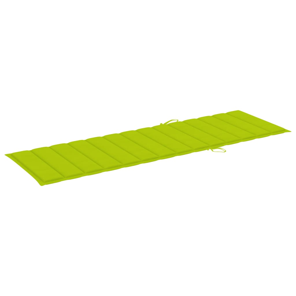 Perna de sezlong, verde aprins, 200x60x4 cm, material textil 314214