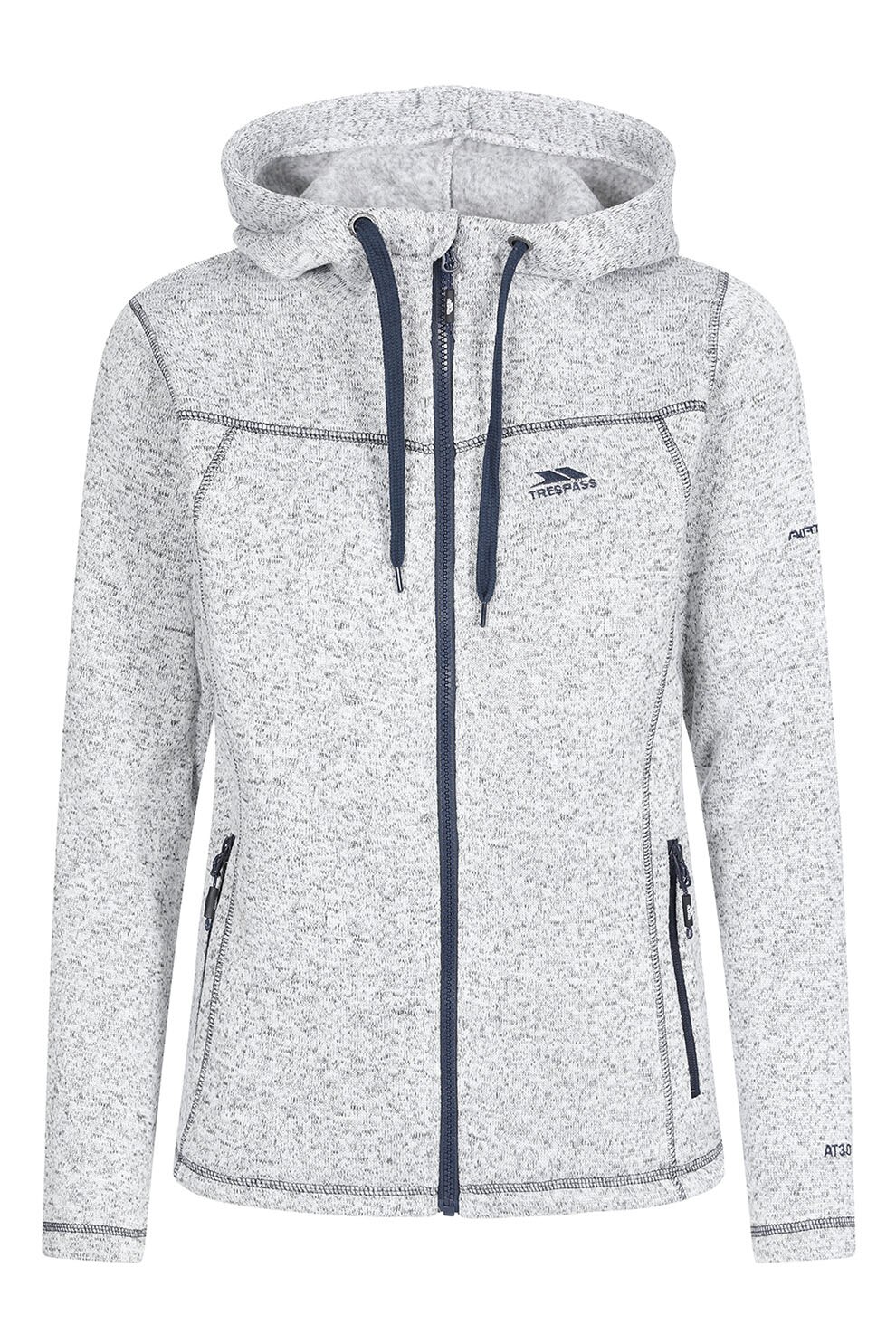 Trespass, Hanorac din fleece cu fermoar Odelia, Gri deschis melange