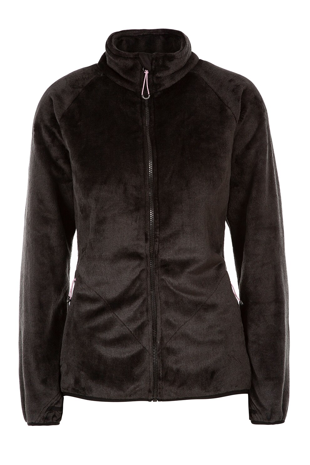 Trespass, Jacheta din material fleece cu fermoar Telltale, Negru, XS