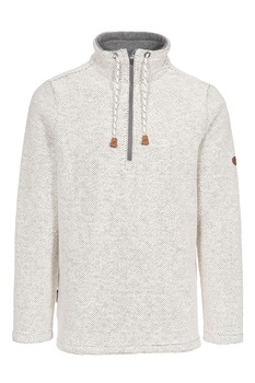 Trespass, Bluza sport cu fenta cu fermoar Falmouthfloss, Alb prafuit Trespass, Bluza sport cu fenta cu fermoar Falmouthfloss, Alb prafuit