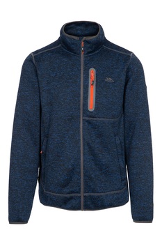 Trespass, Bluza sport cu aspect tricotat si fermoar Bingham, Bleumarin inchis Trespass, Bluza sport cu aspect tricotat si fermoar Bingham, Bleumarin inchis