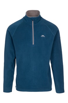 Trespass, Bluza sport din material microfleece cu fenta cu fermoar Blackford, Bleumarin inchis/Albastru inchis