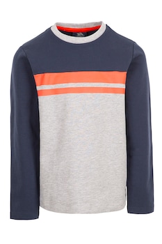 Trespass, Bluza din amestec de bumbac cu detalii contrastante Method, Gri melange/Bleumarin/Oranj Trespass, Bluza din amestec de bumbac cu detalii contrastante Method, Gri melange/Bleumarin/Oranj