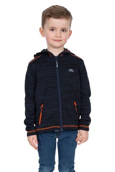 Trespass, Hanorac cu fermoar si logo, Bleumarin inchis Trespass, Hanorac cu fermoar si logo, Bleumarin inchis