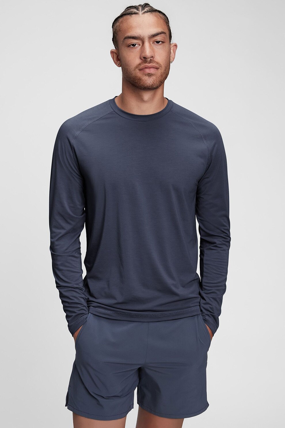 GAP, Bluza cu maneci raglan, Albastru inchis