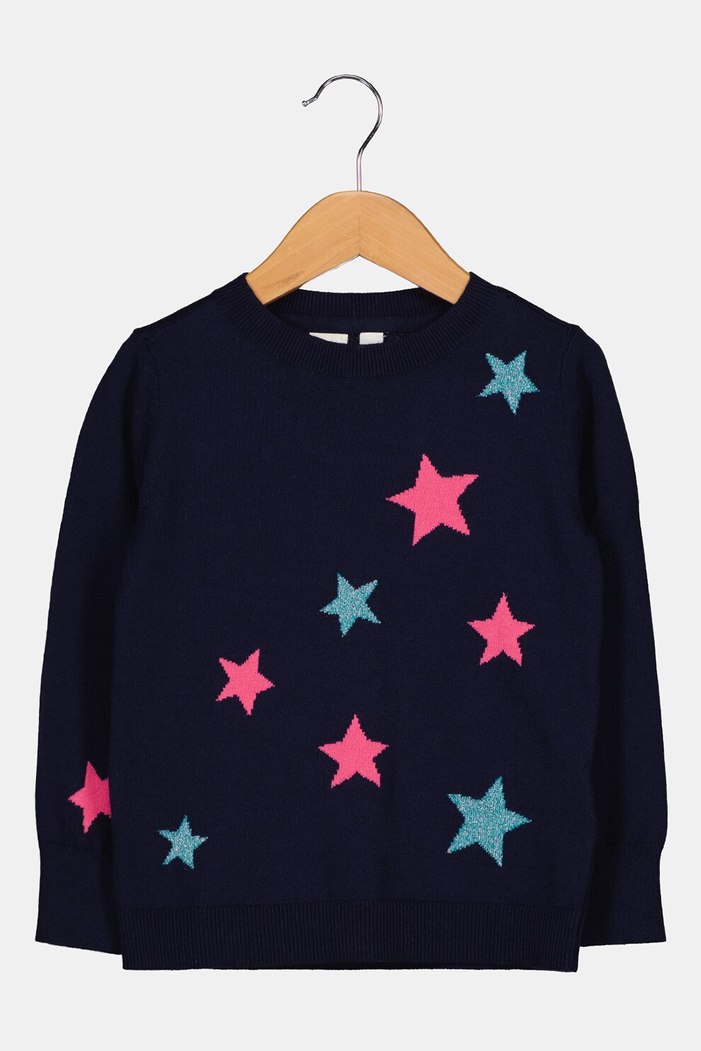 GAP, Pulover tricotat fin cu decolteu la baza gatului, Violet inchis/roz fucsia