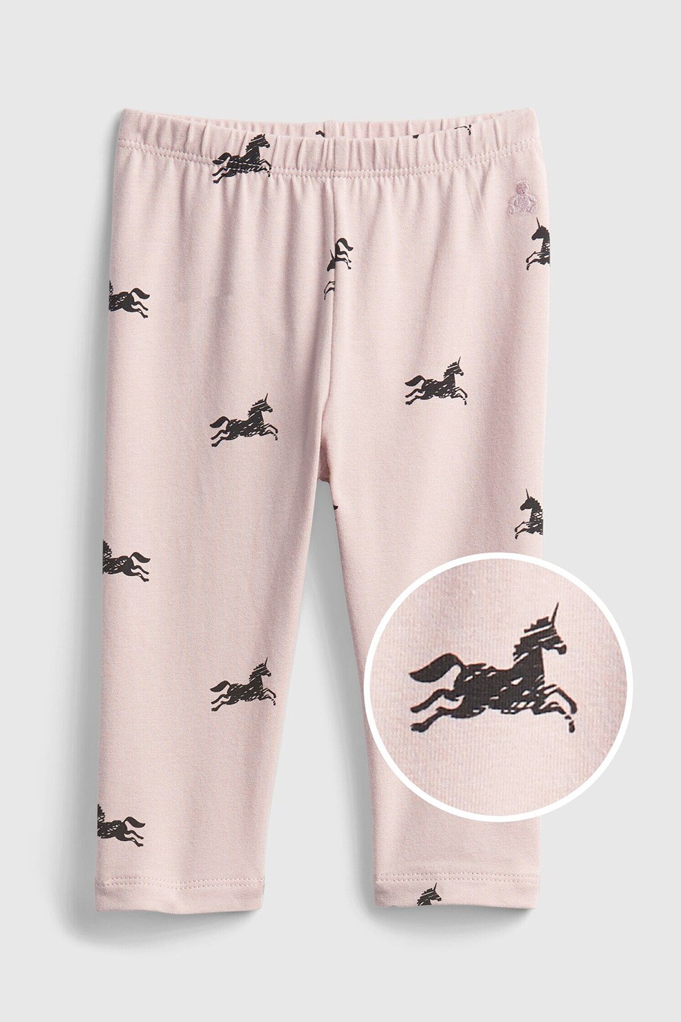 GAP, Colanti din amestec de bumbac organic, Roz pal/Negru