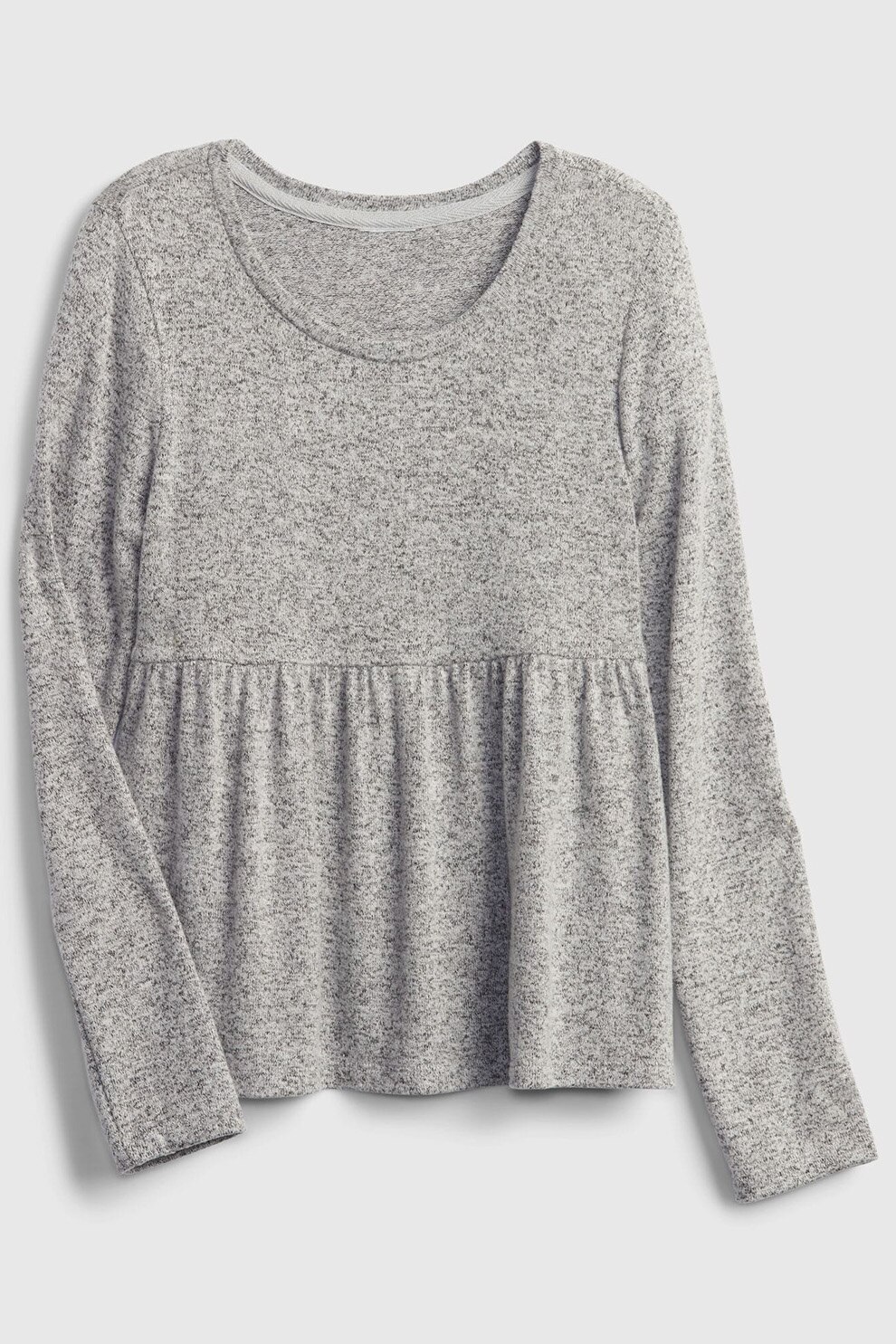 GAP, Bluza cu decolteu rotund, Gri melange