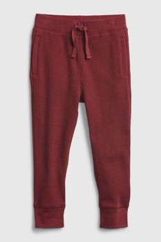 GAP, Pantaloni sport cu aspect texturat, Rosu inchis