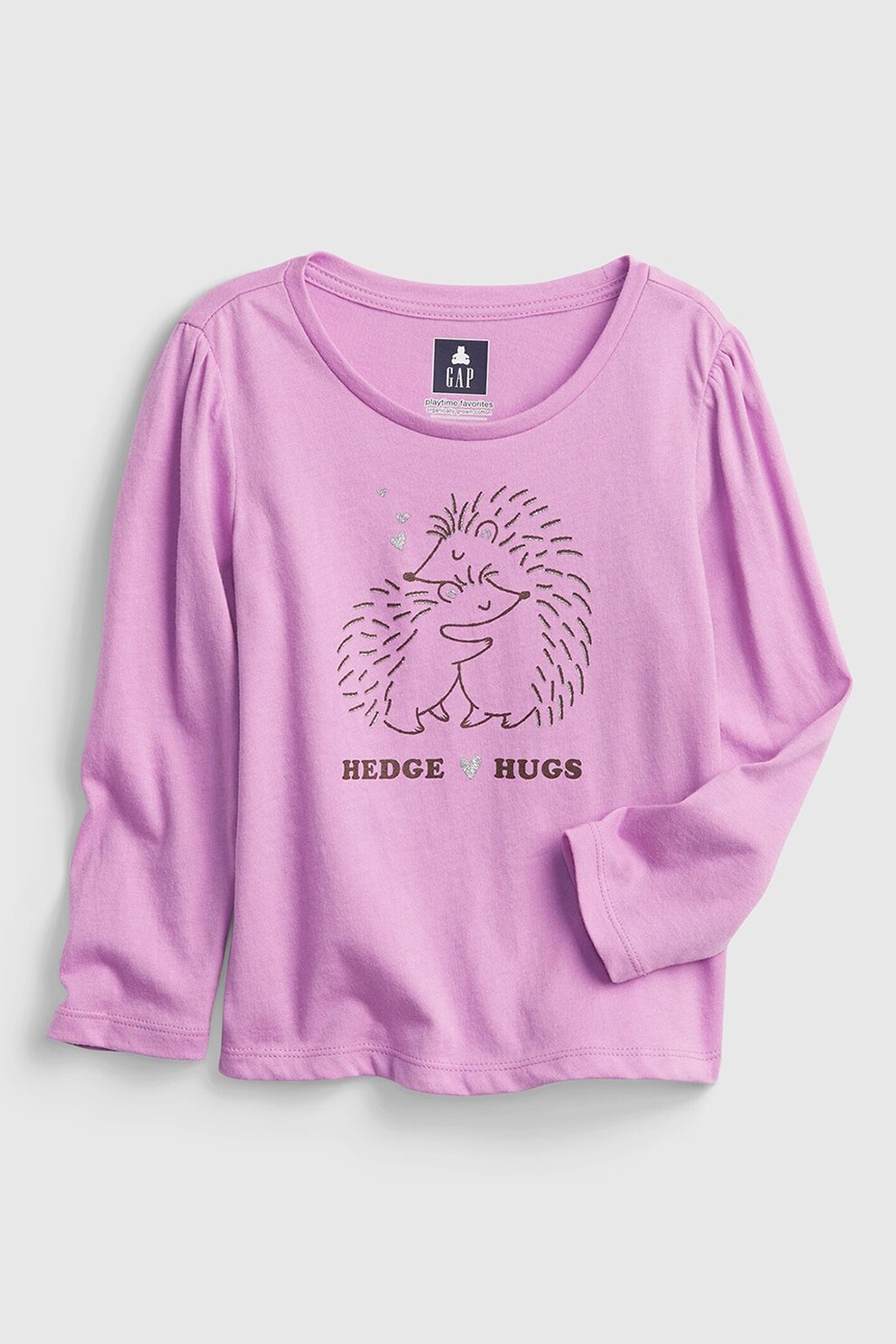 GAP, Bluza de bumbac organic cu imprimeu, Lila