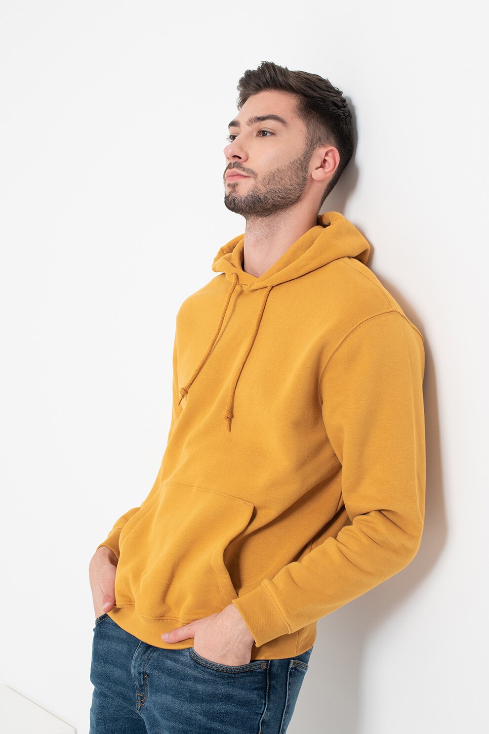 GAP, Hanorac uni cu buzunar kangaroo, Galben sofran