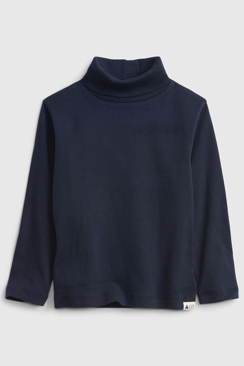 GAP, Bluza de bumbac organic cu guler inalt, Bleumarin