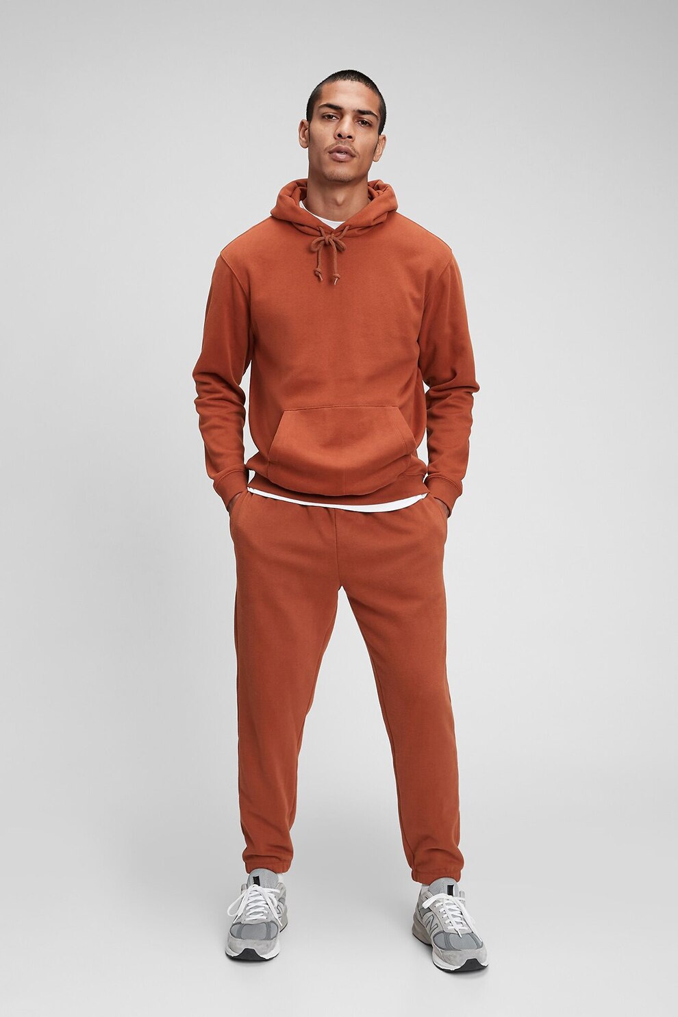 GAP, Pantaloni sport cu sur in talie, Oranj stins