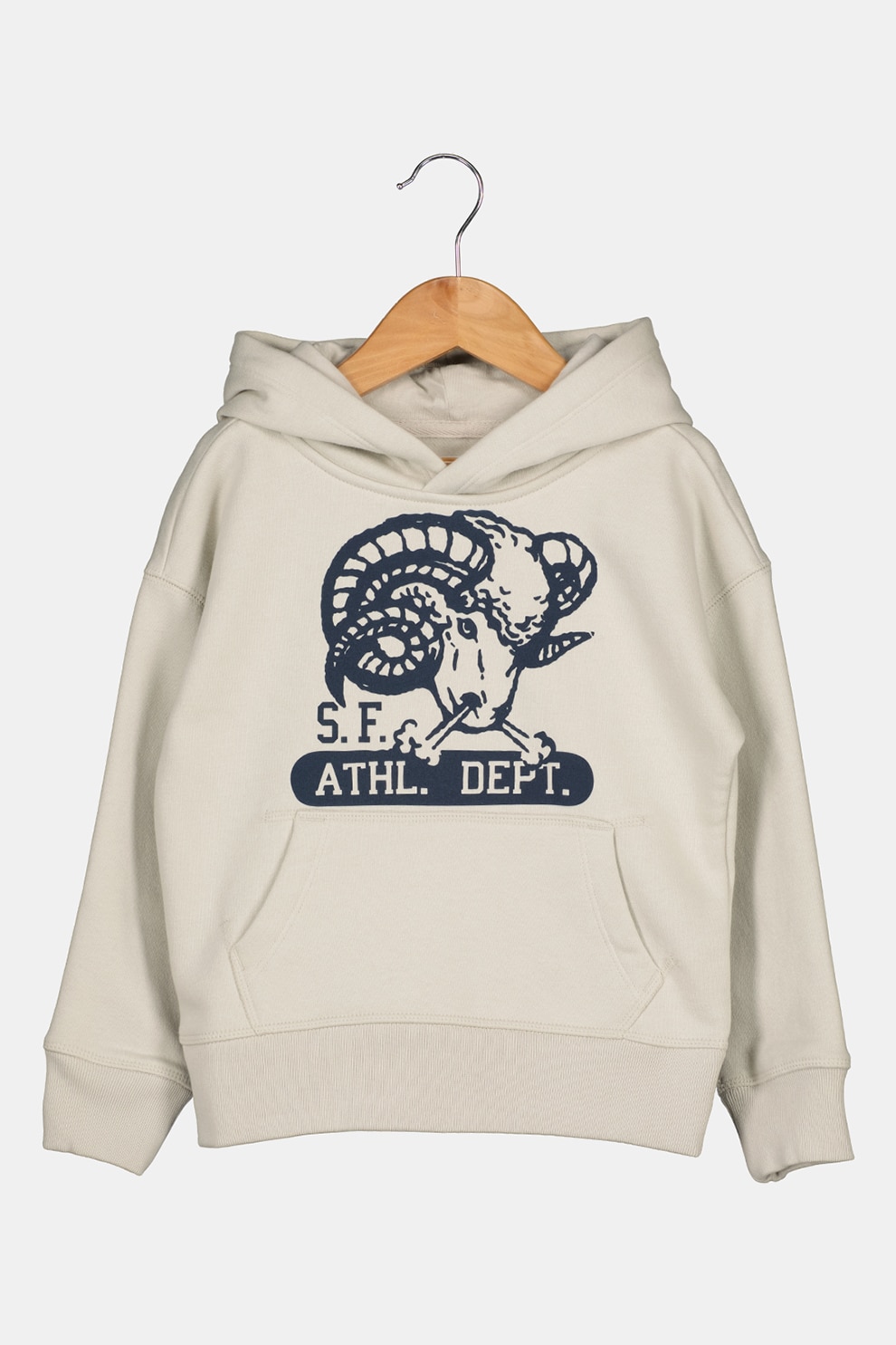 GAP, Hanorac cu buzunar kangaroo, Alb prafuit/Bleumarin inchis