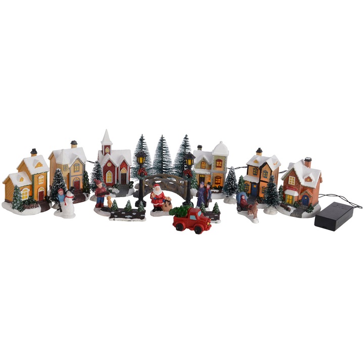 Коледна украса Lumineo, 6 LED, Топла светлина, Мощност на батерията