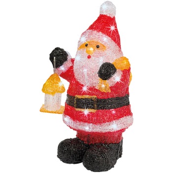 Mos Craciun decorativ Lumineo, 40 LED-uri, 20x46 cm, lumina rece, exterior, alimentare baterii Mos Craciun decorativ Lumineo, 40 LED-uri, 20x46 cm, lumina rece, exterior, alimentare baterii