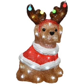 Catel decorativ Craciun Lumineo, 40 LED-uri, 23x15x33.5 cm, lumina rece, exterior Catel decorativ Craciun Lumineo, 40 LED-uri, 23x15x33.5 cm, lumina rece, exterior