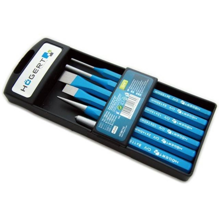 Set 6 buc dalti pentru perforarea materialelor dure HT3B710 Hogert