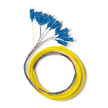 Set 12 cozi fibra optica, Qoltec, SC / UPC, G652D, 2m, Galben Set 12 cozi fibra optica, Qoltec, SC / UPC, G652D, 2m, Galben