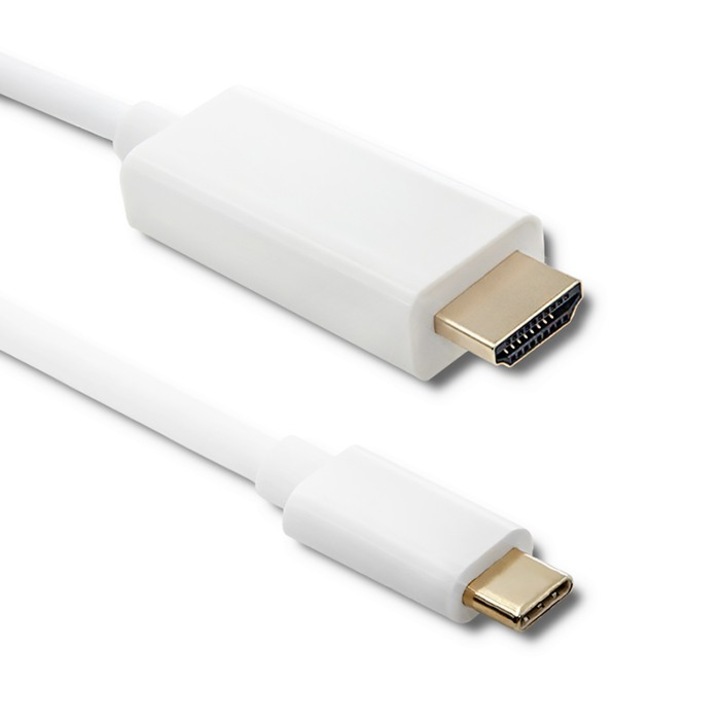 USB кабел Qoltec, Type C към HDMI A, 4K, 30hz, 1 м