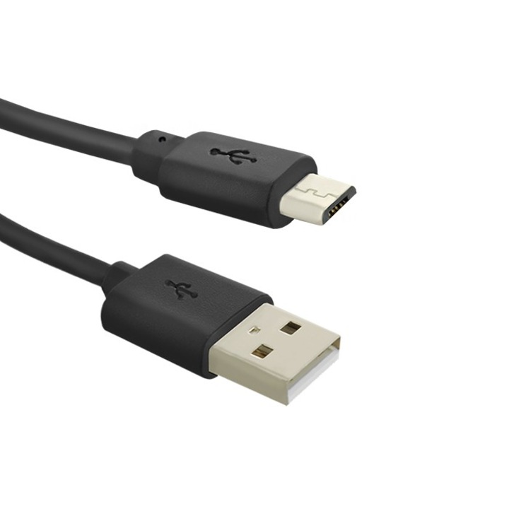 Kабел, Qoltec, USB A мъжки, micro USB B мъжки, 5P, 0,25 м