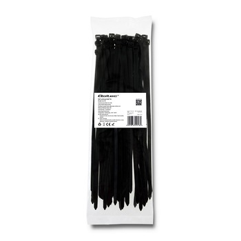 Clema Qoltec , 7,2 * 300mm, nylon UV, negru Clema Qoltec , 7,2 * 300mm, nylon UV, negru