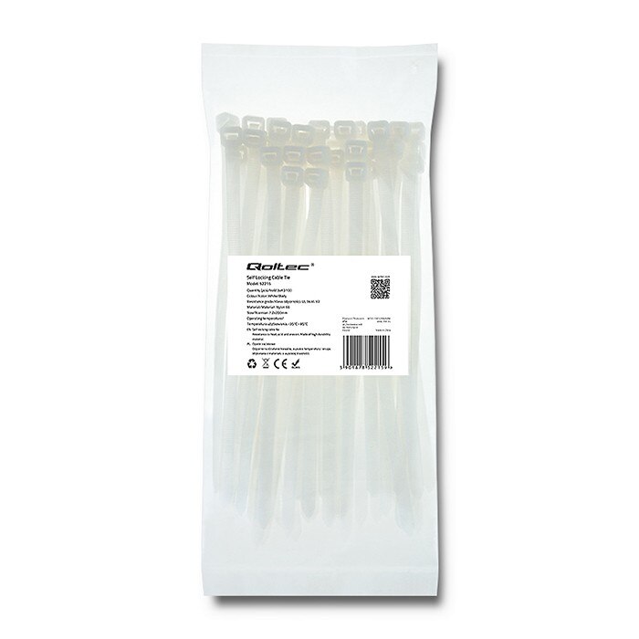 Clema Qoltec, nylon UV, alb