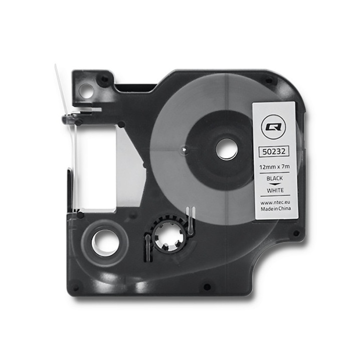 Qoltec öntapadó címkék, 12mm x 7 m, fehér/fekete
