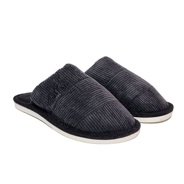 Papuci casa barbati material reiat Ega, Negru